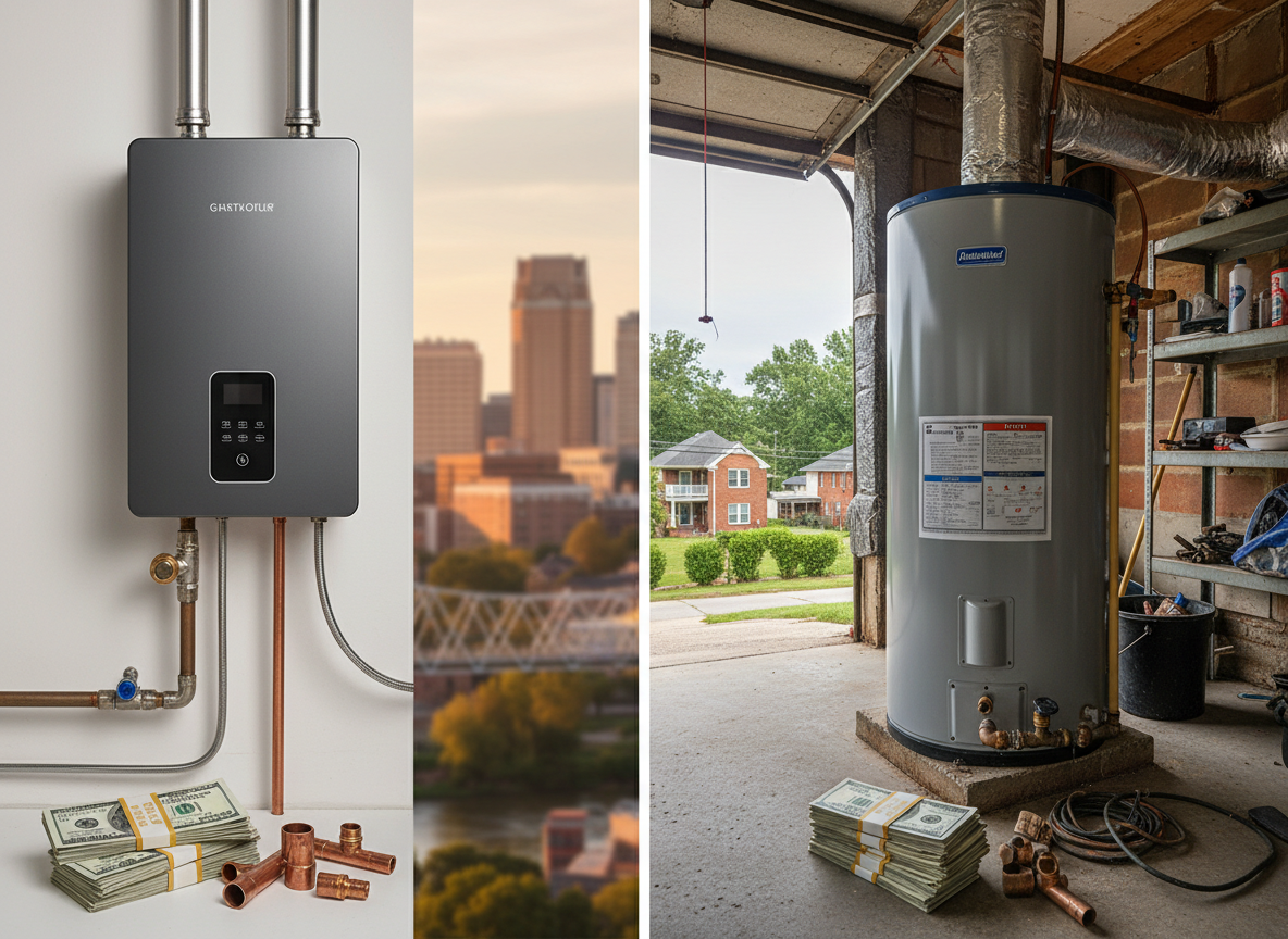 Tankless vs. Tank Water Heater Replacement Cost in Greenville